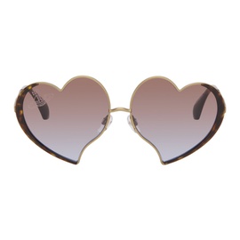 비비안 웨스트우드 Vivienne Westwood Gold & Tortoiseshell Lovelace Sunglasses 241314F005013