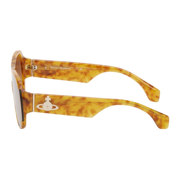  비비안 웨스트우드 Vivienne Westwood Tortoiseshell Atlanta Sunglasses 241314F005018