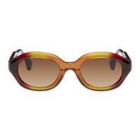 비비안 웨스트우드 Vivienne Westwood Orange & Red Zephyr Sunglasses 241314M134030