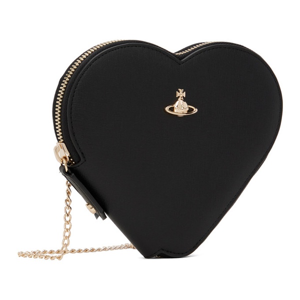  비비안 웨스트우드 Vivienne Westwood Black New Heart Crossbody Bag 241314M170033