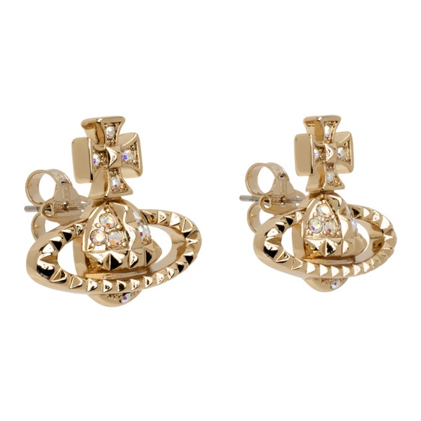  비비안 웨스트우드 Vivienne Westwood Gold Mayfair Bas Relief Earrings 241314M144037