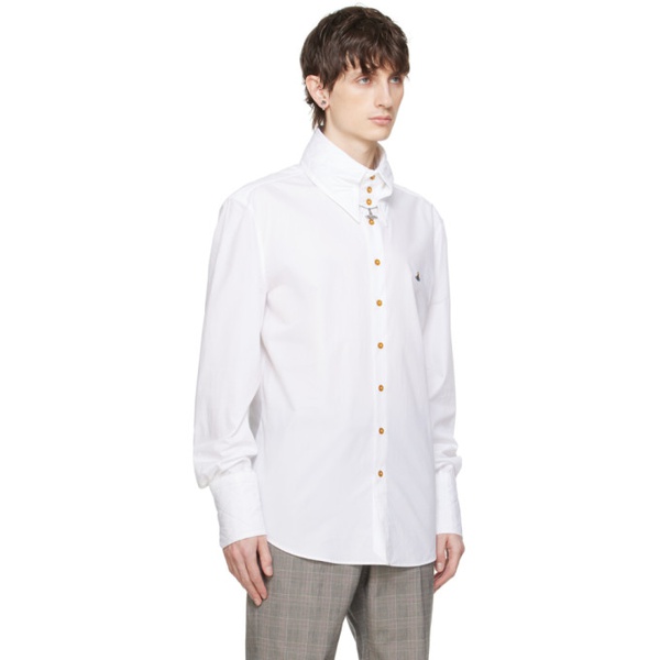  비비안 웨스트우드 Vivienne Westwood White Big Collar Shirt 232314M192040