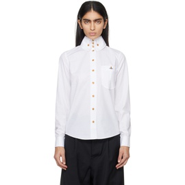 비비안 웨스트우드 Vivienne Westwood White Classic Krall Shirt 241314F109005