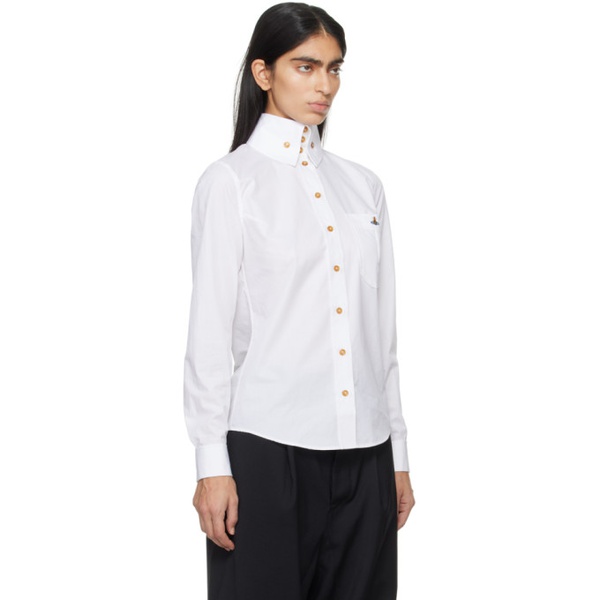  비비안 웨스트우드 Vivienne Westwood White Classic Krall Shirt 241314F109005