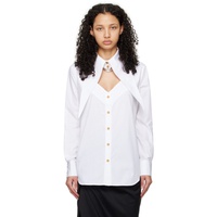 비비안 웨스트우드 Vivienne Westwood White Heart Shirt 241314F109003