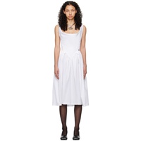 비비안 웨스트우드 Vivienne Westwood White Sunday Midi Dress 241314F054015