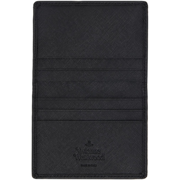  비비안 웨스트우드 Vivienne Westwood Black Hardware Bifold Card Holder 241314M163027