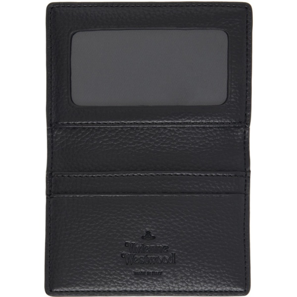  비비안 웨스트우드 Vivienne Westwood Black Hardware Bifold Card Holder 241314M163035