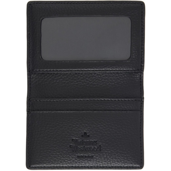  비비안 웨스트우드 Vivienne Westwood Black Hardware Bifold Card Holder 241314F037009