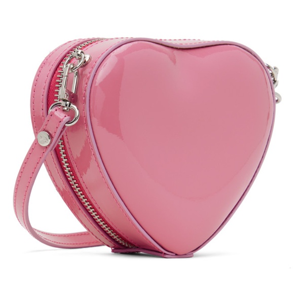  비비안 웨스트우드 Vivienne Westwood Pink Mini Louise Heart Crossbody Bag 241314F048013