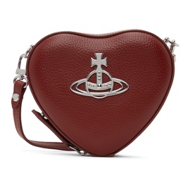 비비안 웨스트우드 Vivienne Westwood Red Mini Louise Heart Crossbody Bag 241314F048026