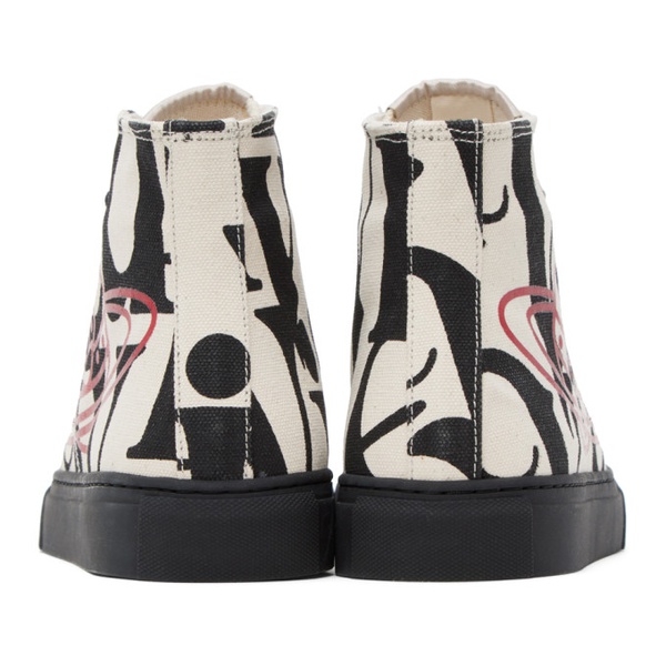  비비안 웨스트우드 Vivienne Westwood 오프화이트 Off-White & Black Plimsoll Sneakers 231314M236008