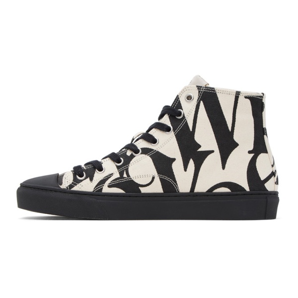  비비안 웨스트우드 Vivienne Westwood 오프화이트 Off-White & Black Plimsoll Sneakers 231314M236008