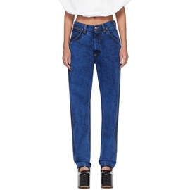 비비안 웨스트우드 Vivienne Westwood Blue Five-Pocket Jeans 241314F069000