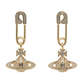 비비안 웨스트우드 Vivienne Westwood Gold Lucrece Earrings 241314M144013