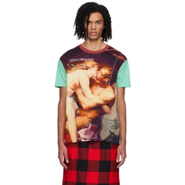비비안 웨스트우드 Vivienne Westwood Multicolor Kiss T-Shirt 241314M213038