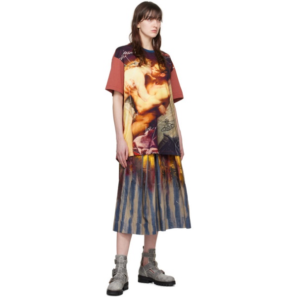  비비안 웨스트우드 Vivienne Westwood Multicolor Kiss T-Shirt 241314F110019