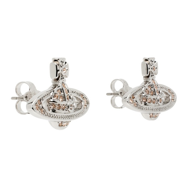  비비안 웨스트우드 Vivienne Westwood Silver Mini Bas Relief Earrings 241314F022029