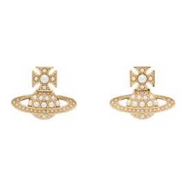비비안 웨스트우드 Vivienne Westwood Gold Luzia Bas Relief Earrings 241314F022049