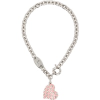 비비안 웨스트우드 Vivienne Westwood Silver Valentines Heart Locket Necklace 241314F023033