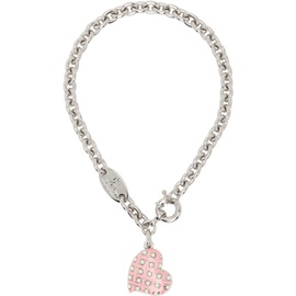 비비안 웨스트우드 Vivienne Westwood Silver Valentines Heart Locket Necklace 241314F023033