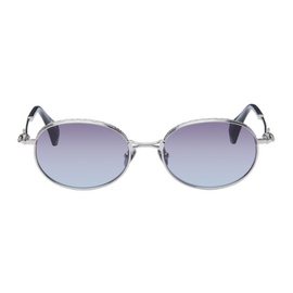 비비안 웨스트우드 Vivienne Westwood Silver Oval Sunglasses 241314M134015