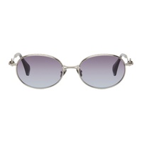 비비안 웨스트우드 Vivienne Westwood Silver Oval Metal Sunglasses 241314F005008