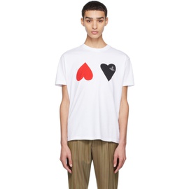 비비안 웨스트우드 Vivienne Westwood White Hearts T-Shirt 231314M213014