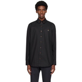 비비안 웨스트우드 Vivienne Westwood Black Embroidered Shirt 231314M192036