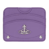 비비안 웨스트우드 Vivienne Westwood Purple Re-Vegan Half Moon Card Holder 241314F037018