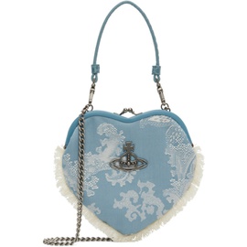 비비안 웨스트우드 Vivienne Westwood Blue Belle Heart Frame Top Handle Bag 241314F046055