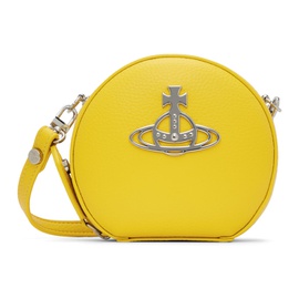 비비안 웨스트우드 Vivienne Westwood Yellow Re-Vegan Mini Round Crossbody Bag 241314F048119