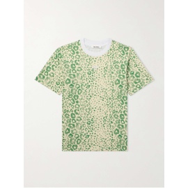 웨일즈 보너 WALES BONNER Original Logo-Embroidered Leopard-Print Organic Cotton-Jersey T-Shirt 1647597328740985