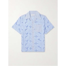 웨일즈 보너 WALES BONNER Highlife Camp-Collar Embroidered Broderie Anglaise Cotton-Blend Shirt 1647597328741042