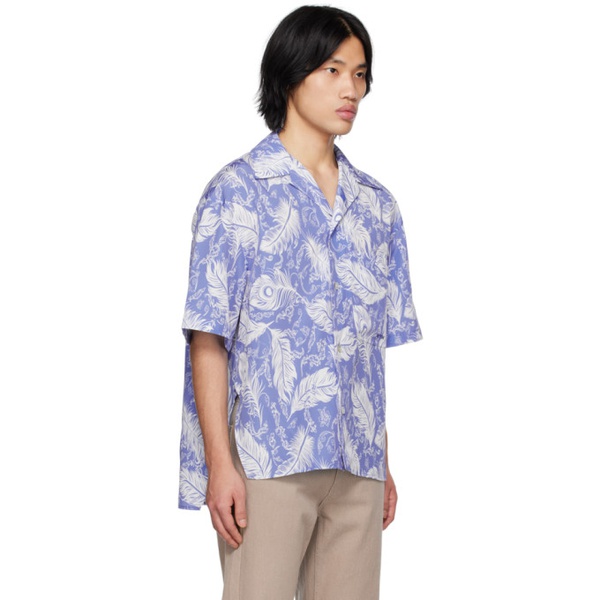  우영미 WOOYOUNGMI Blue Printed Shirt 231704M192030