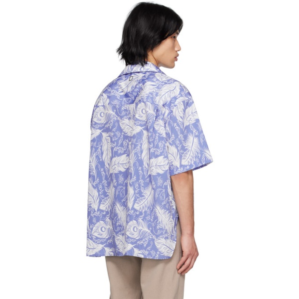  우영미 WOOYOUNGMI Blue Printed Shirt 231704M192030