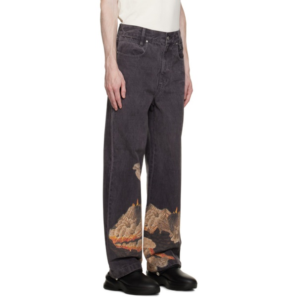 우영미 WOOYOUNGMI Gray Volcano Jeans 232704M186000