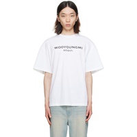 우영미 WOOYOUNGMI White Printed T-Shirt 241704M213005
