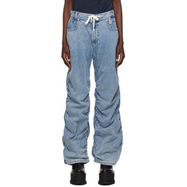 우영미 WOOYOUNGMI Blue Shirring Jeans 241704F069000