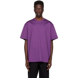 우영미 WOOYOUNGMI Purple Printed T-Shirt 231704M213003