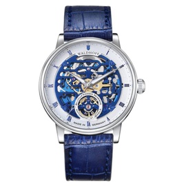 Waldhoff MEN'S Capital Royal Blue Leather Blue (Cut Out) Dial Watch 06B