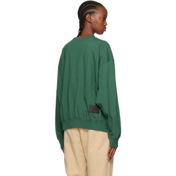  웰던 We11done Green Mix Color Cursive Sweatshirt 222327F098008