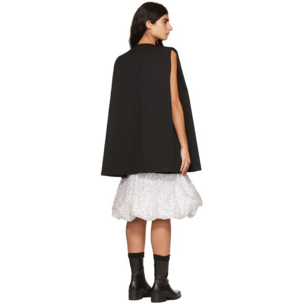  웰던 We11done Black Wool Mini Dress 221327F052001