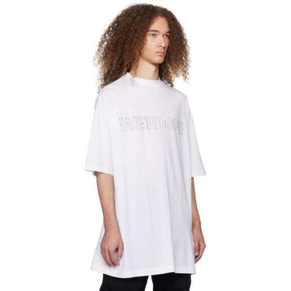  웰던 We11done White Printed T-Shirt 241327M213030