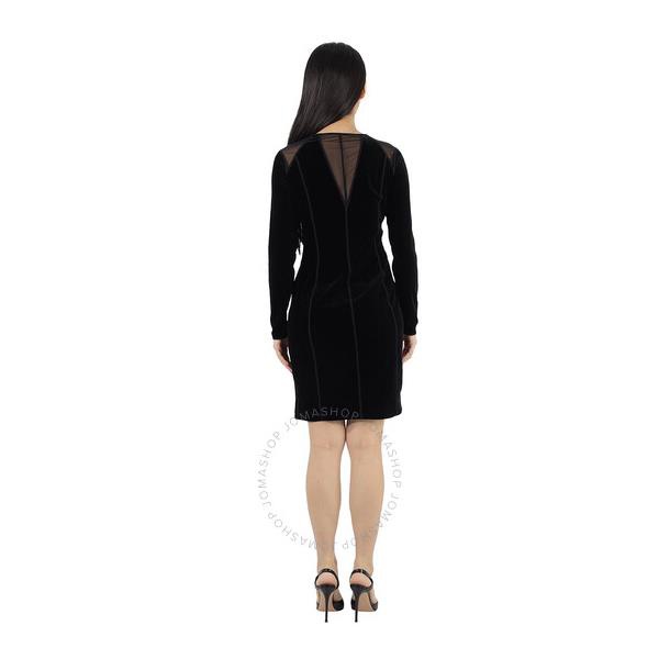  월포드 Wolford Ladies Black Tulle Detailing Blake Velvet Dress 52768-7005