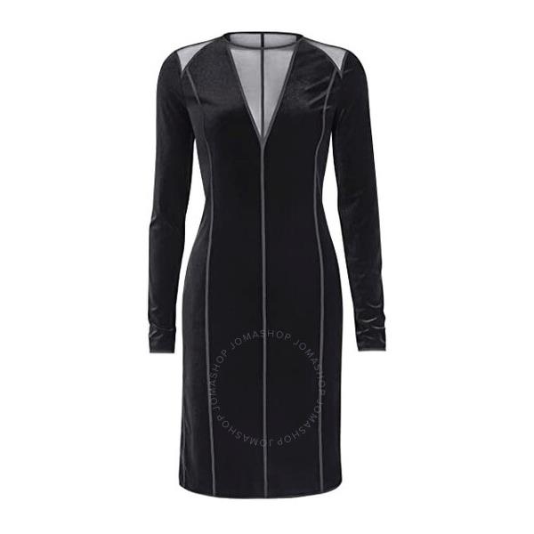  월포드 Wolford Ladies Black Tulle Detailing Blake Velvet Dress 52768-7005
