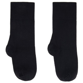 월포드 Wolford Black Cotton Velvet Socks 241017F076021