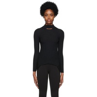 월포드 Wolford Black Asymmetric Sweater 222017F110003