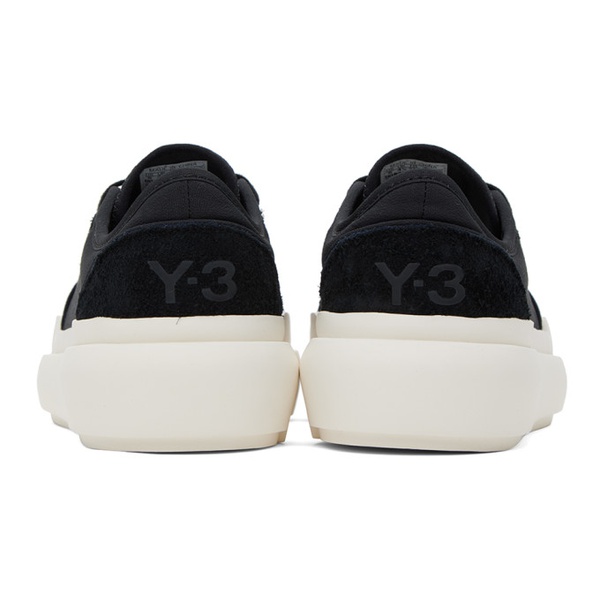  Y-3 Black Ajatu Court Sneakers 231138M237026