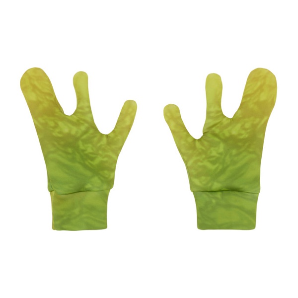  YAKU Green Three-Finger Gloves 241182M135000